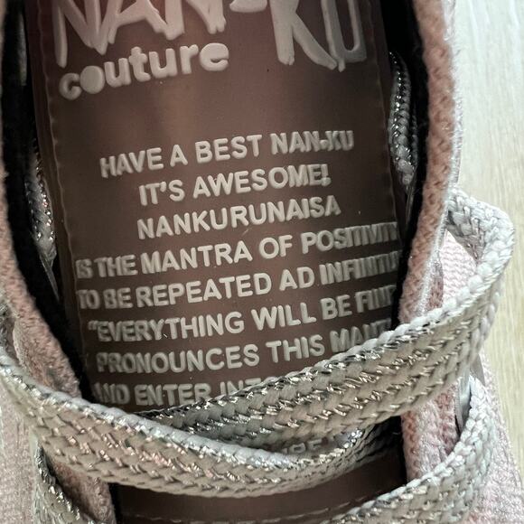 Nan-ku x Free People Cruise Studded Hi-Top Sneakers 38 US 8 Mellow Mauve NEW - Picture 7 of 14